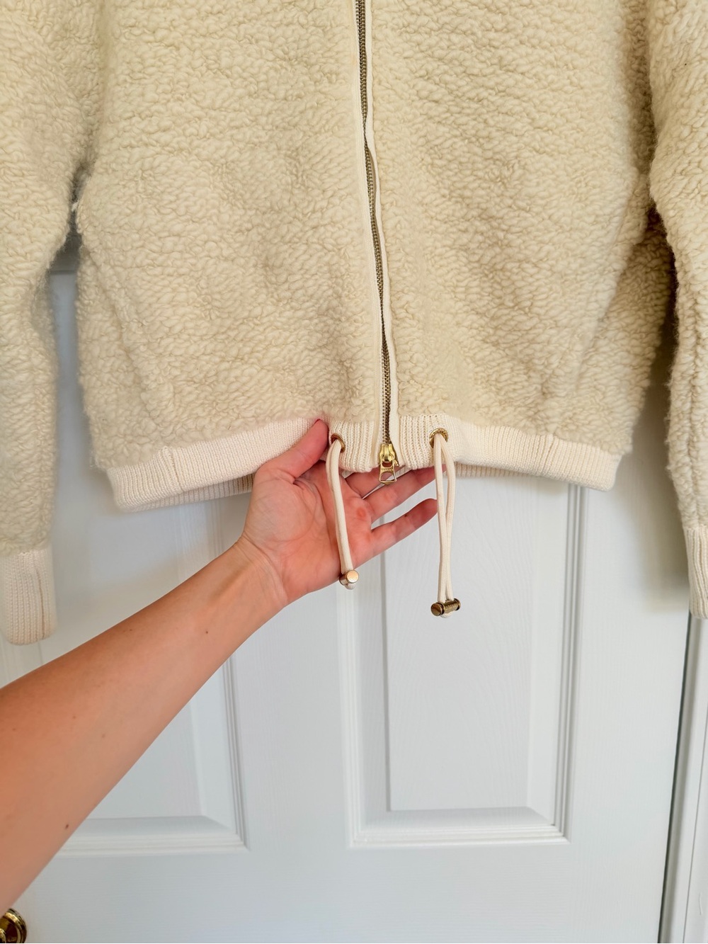 Varley Hunter Combo Zip-Front Jacket Ivory Cream Size XXS - Picture 7 of 7